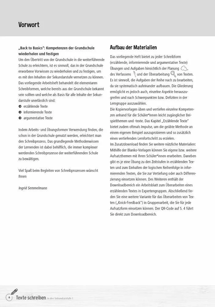 Bild: 9783834669520 | Texte schreiben in der Sekundarstufe I | Ingrid Semmelmann | Broschüre