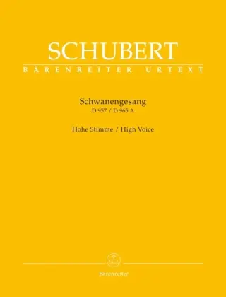 Cover: 9790006529520 | Schwanengesang D 957 / D 965 A, Gesang und Klavier, hoch | Schubert