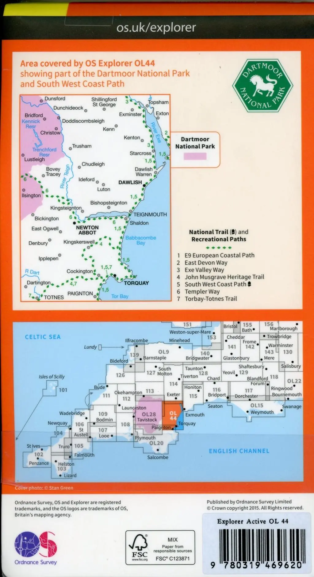 Bild: 9780319469620 | Torquay &amp; Dawlish, Newton Abbot | Ordnance Survey | (Land-)Karte
