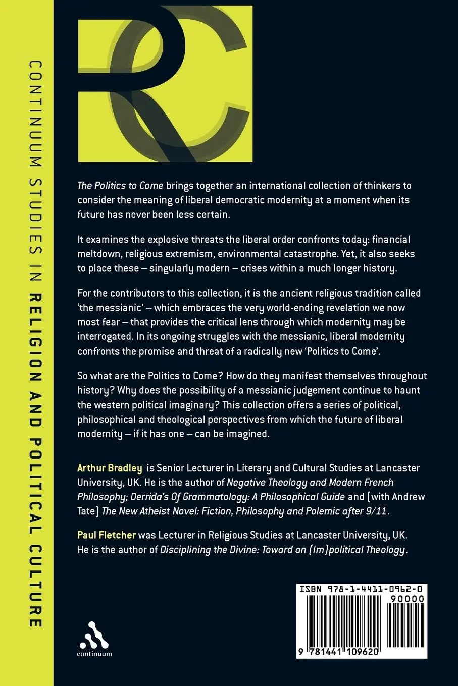 Rückseite: 9781441109620 | The Politics to Come | Power, Modernity and the Messianic | Buch