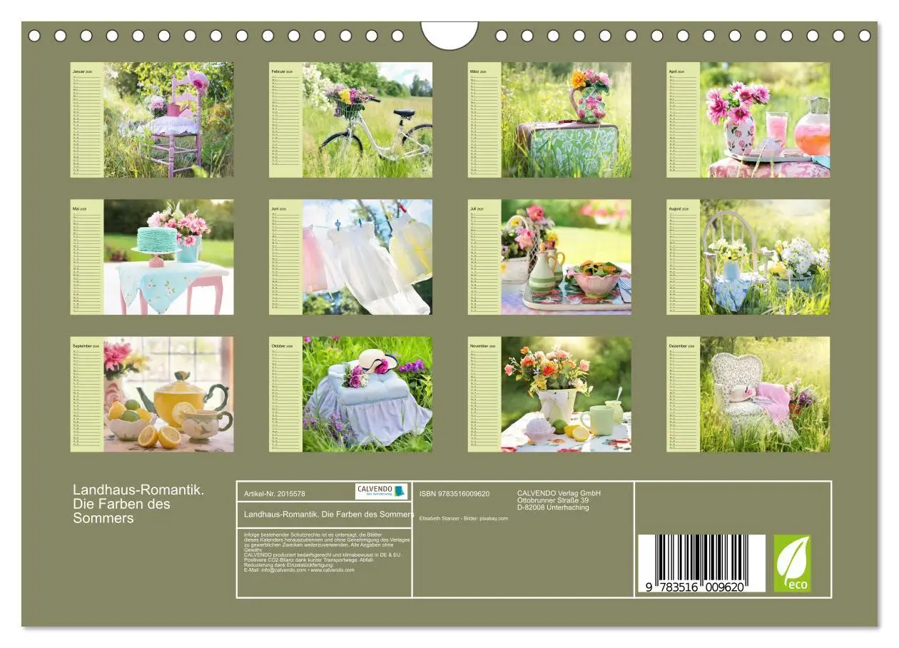 Bild: 9783516009620 | Landhaus-Romantik. Die Farben des Sommers (Wandkalender 2026 DIN A4...