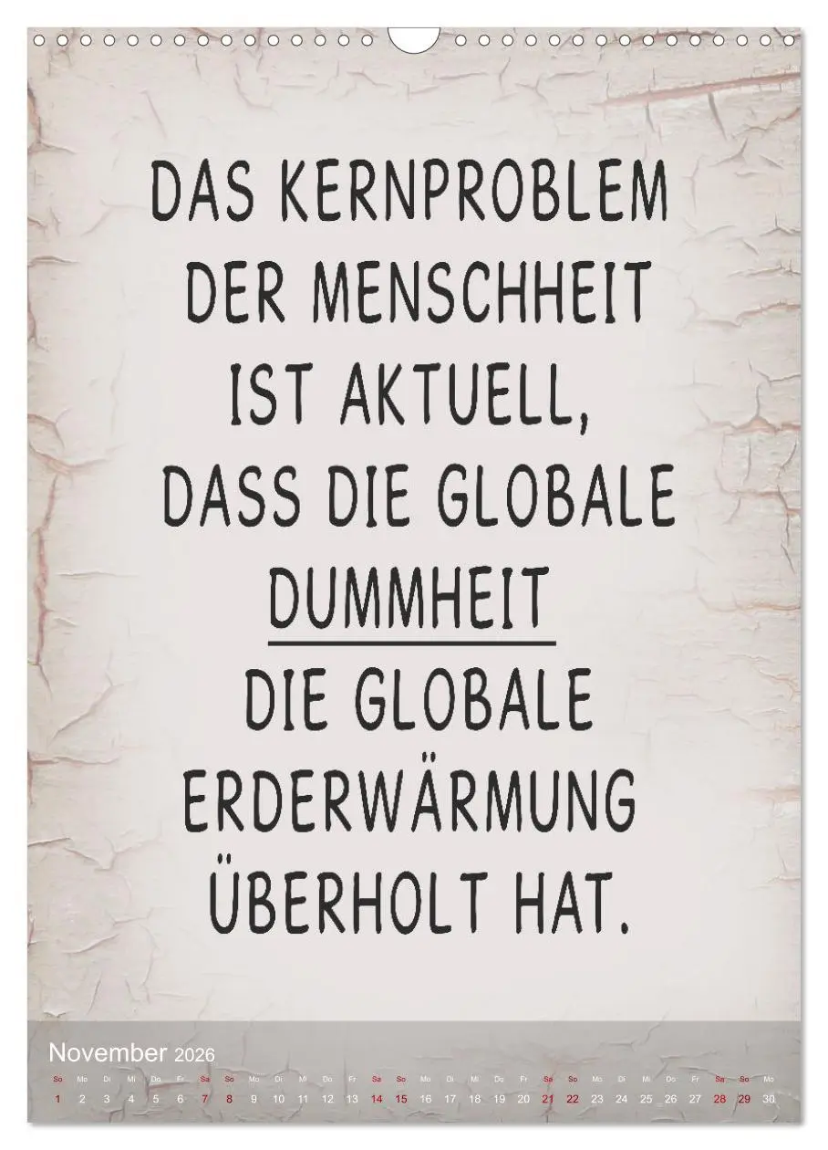 Bild: 9783516249620 | Ziemlich schlecht gelaunt (Wandkalender 2026 DIN A3 hoch), CALVENDO...