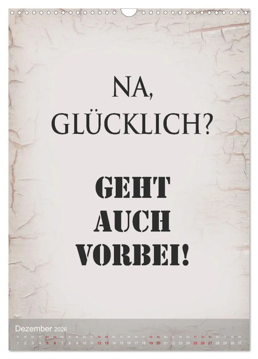 Bild: 9783516249620 | Ziemlich schlecht gelaunt (Wandkalender 2026 DIN A3 hoch), CALVENDO...
