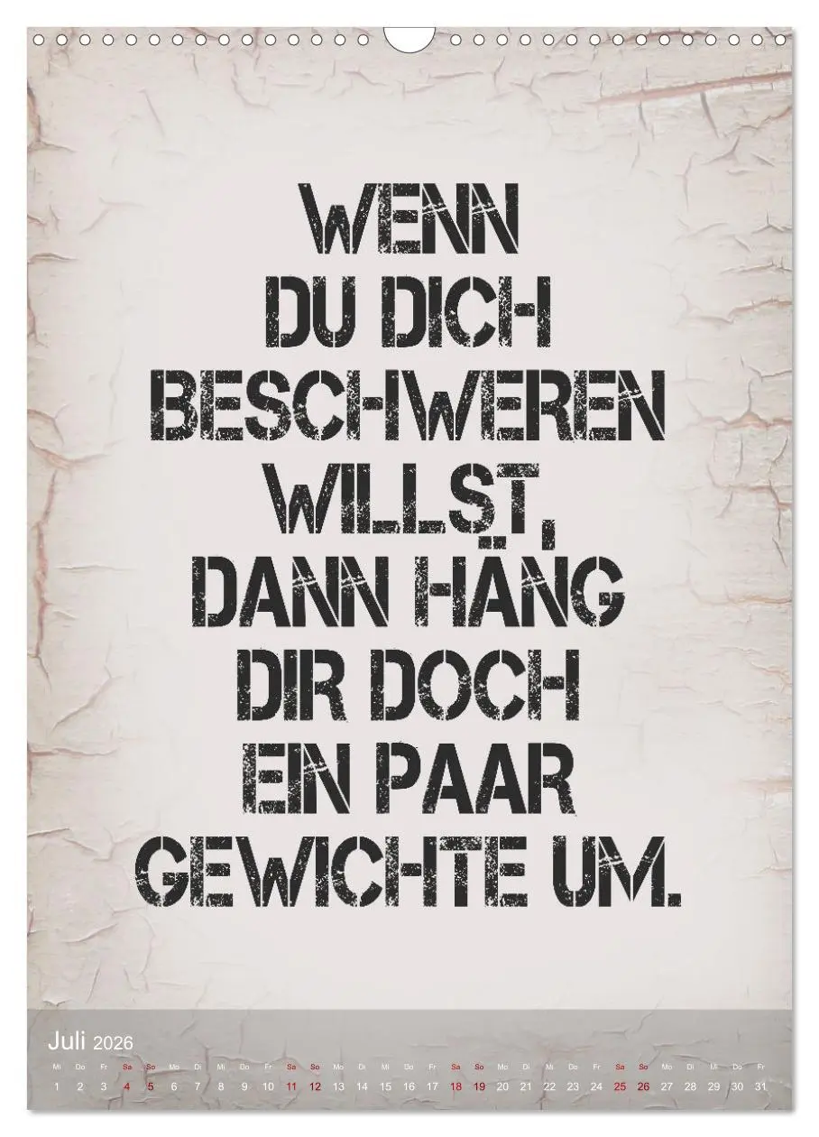 Bild: 9783516249620 | Ziemlich schlecht gelaunt (Wandkalender 2026 DIN A3 hoch), CALVENDO...
