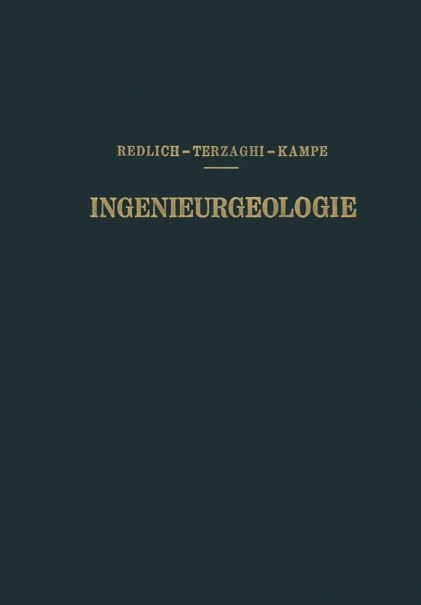 Cover: 9783709159620 | Ingenieurgeologie | K. A. Redlich (u. a.) | Taschenbuch | ix | Deutsch