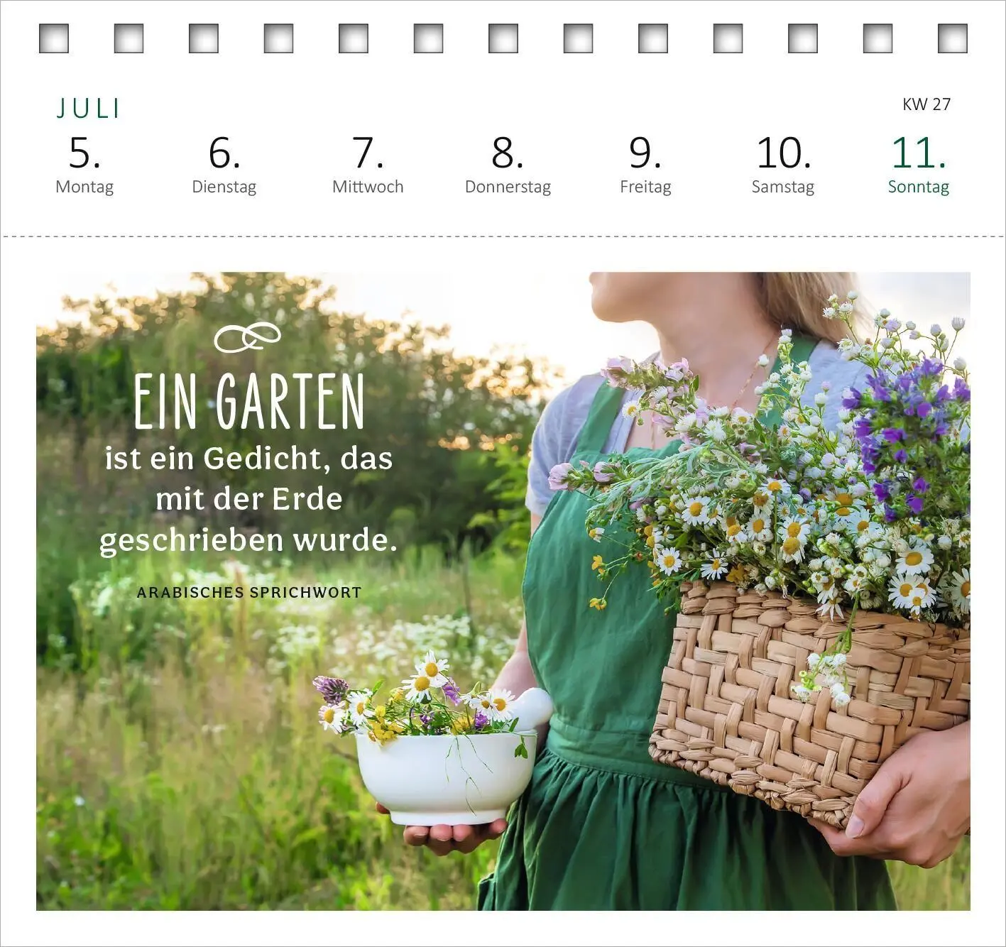 Bild: 4014489139720 | Postkartenkalender Gartenglück 2027 | Kalender | Spiralaufsteller
