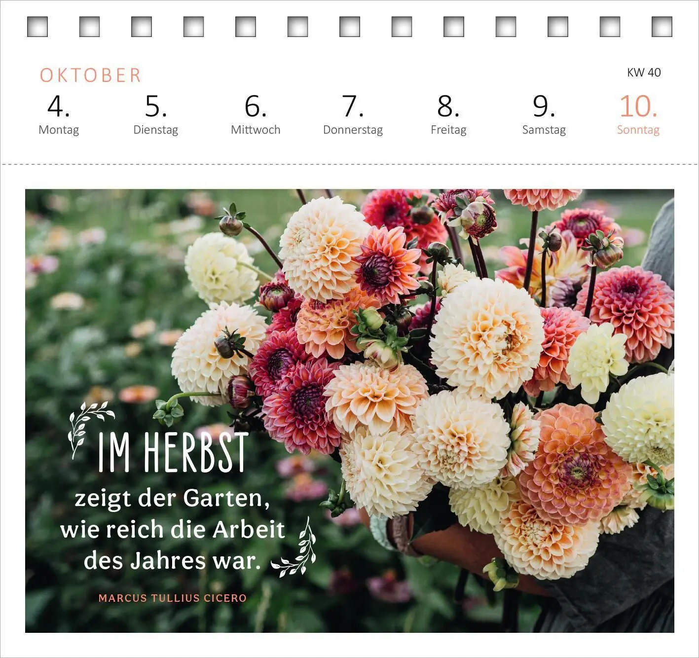 Bild: 4014489139720 | Postkartenkalender Gartenglück 2027 | Kalender | Spiralaufsteller