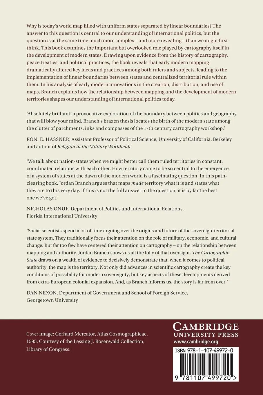 Rückseite: 9781107499720 | The Cartographic State | Jordan Branch | Taschenbuch | Englisch | 2014