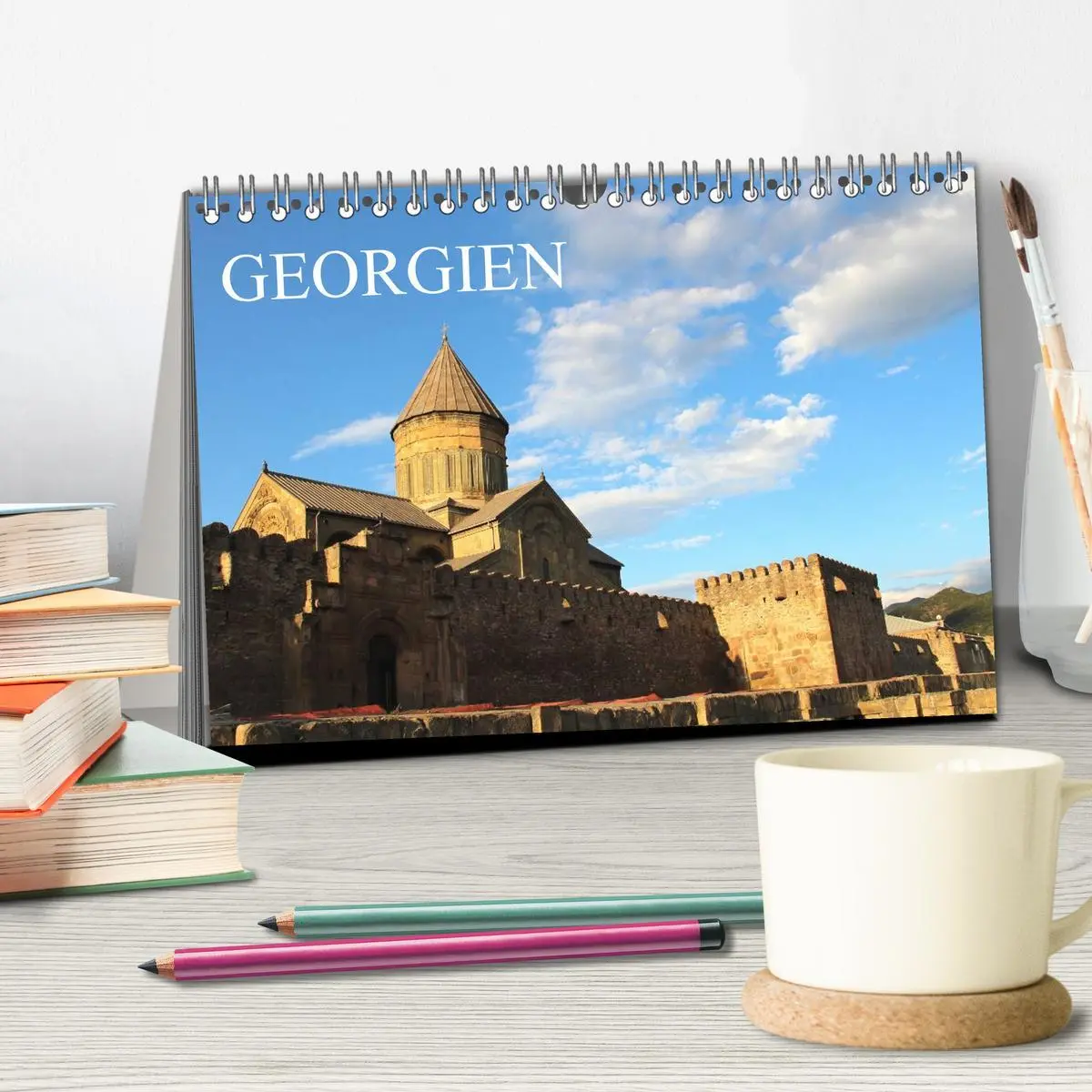 Bild: 9783457909720 | Georgien (Tischkalender 2026 DIN A5 quer), CALVENDO Monatskalender