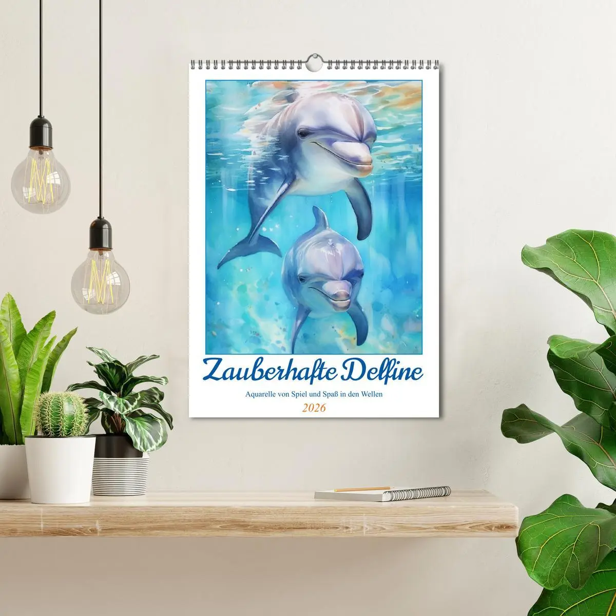 Bild: 9783516309720 | Zauberhafte Delfine. Aquarelle von Spiel und Spaß in den Wellen...