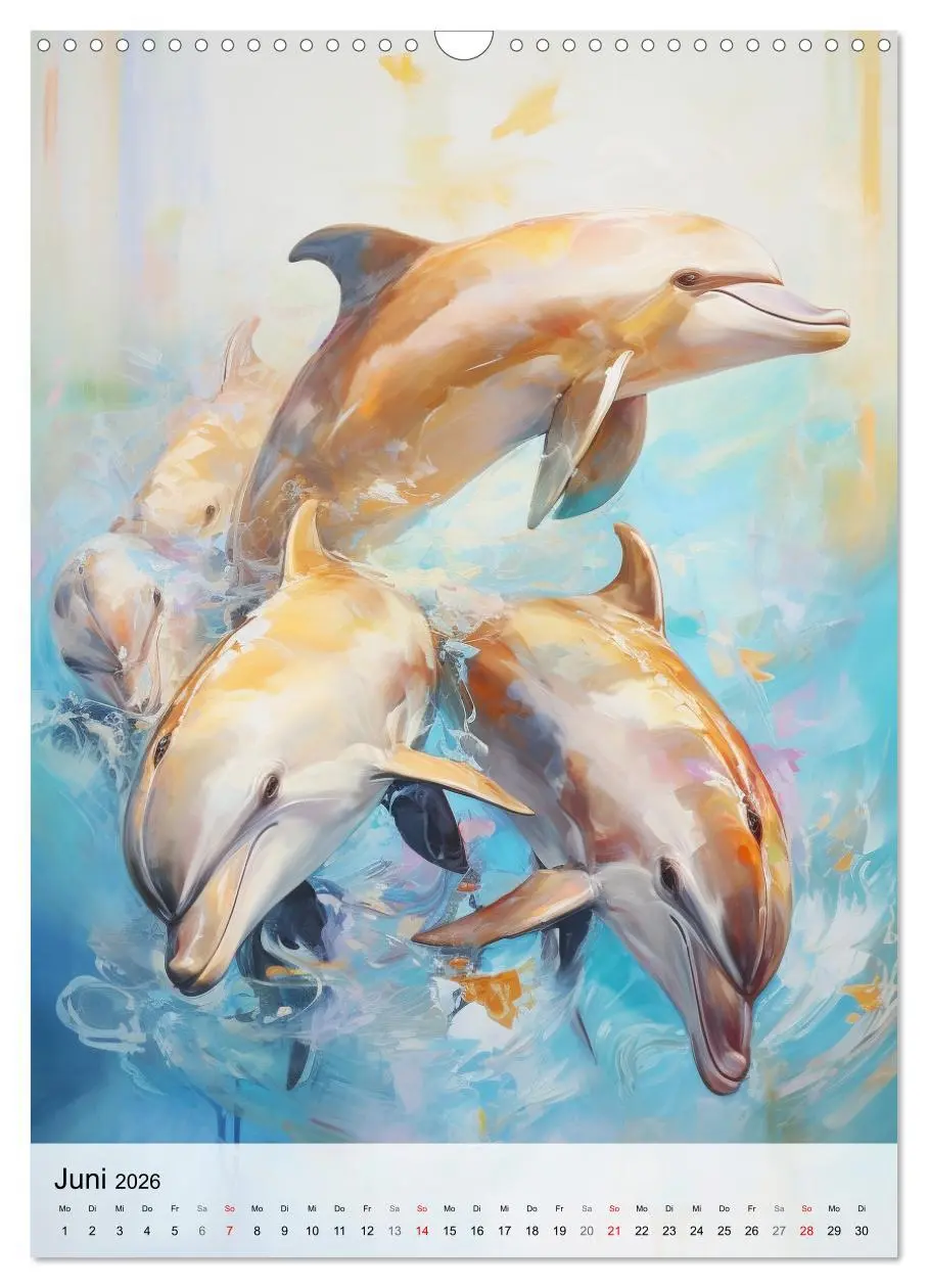 Bild: 9783516309720 | Zauberhafte Delfine. Aquarelle von Spiel und Spaß in den Wellen...
