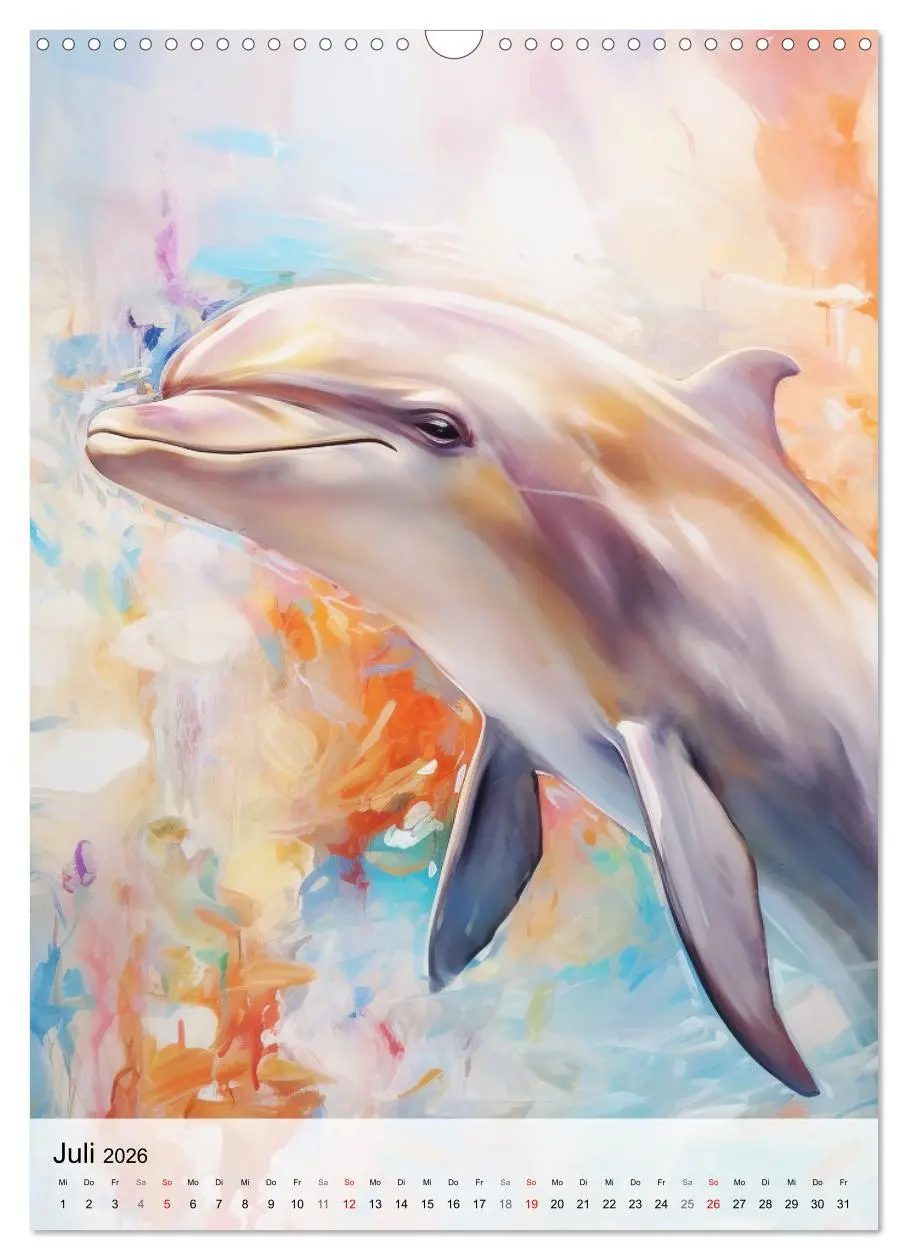 Bild: 9783516309720 | Zauberhafte Delfine. Aquarelle von Spiel und Spaß in den Wellen...