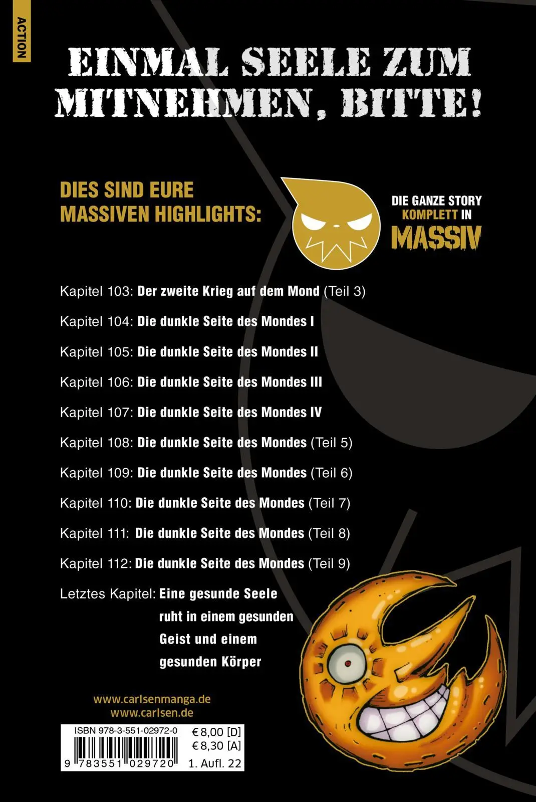 Rückseite: 9783551029720 | Soul Eater Massiv 12 | Düstere Manga Fantasy-Action im Sammelband