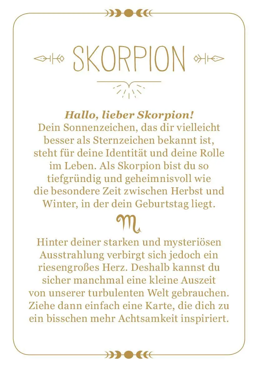 Bild: 9783845849720 | Achtsamkeit für den Skorpion | 50 Astro-Kärtchen | Taschenbuch | 51 S.