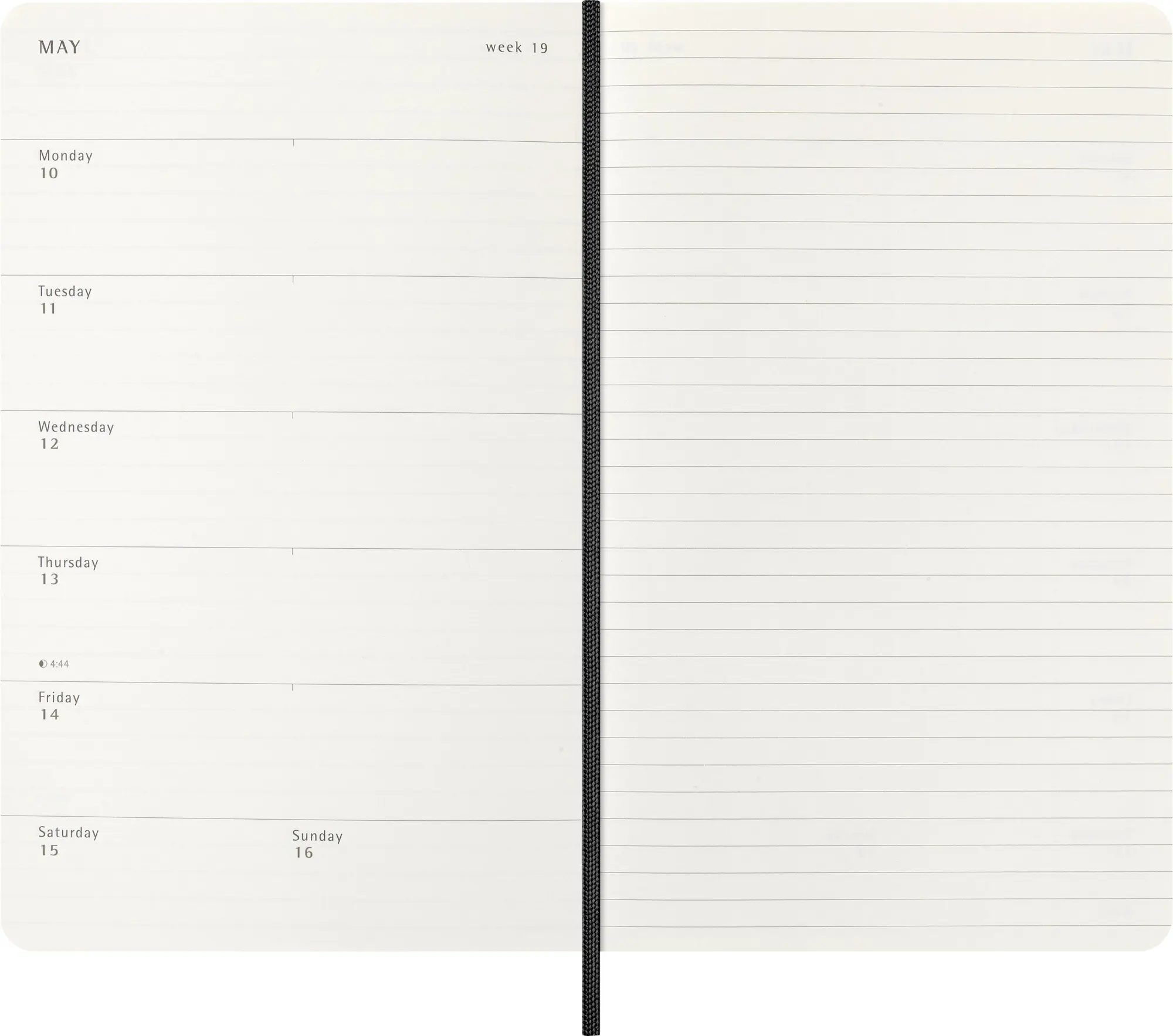 Bild: 8056999279820 | Moleskine 18 Monate Wochenkalender 2026/2027, L/A5, 1 Wo = 1 Seite,...
