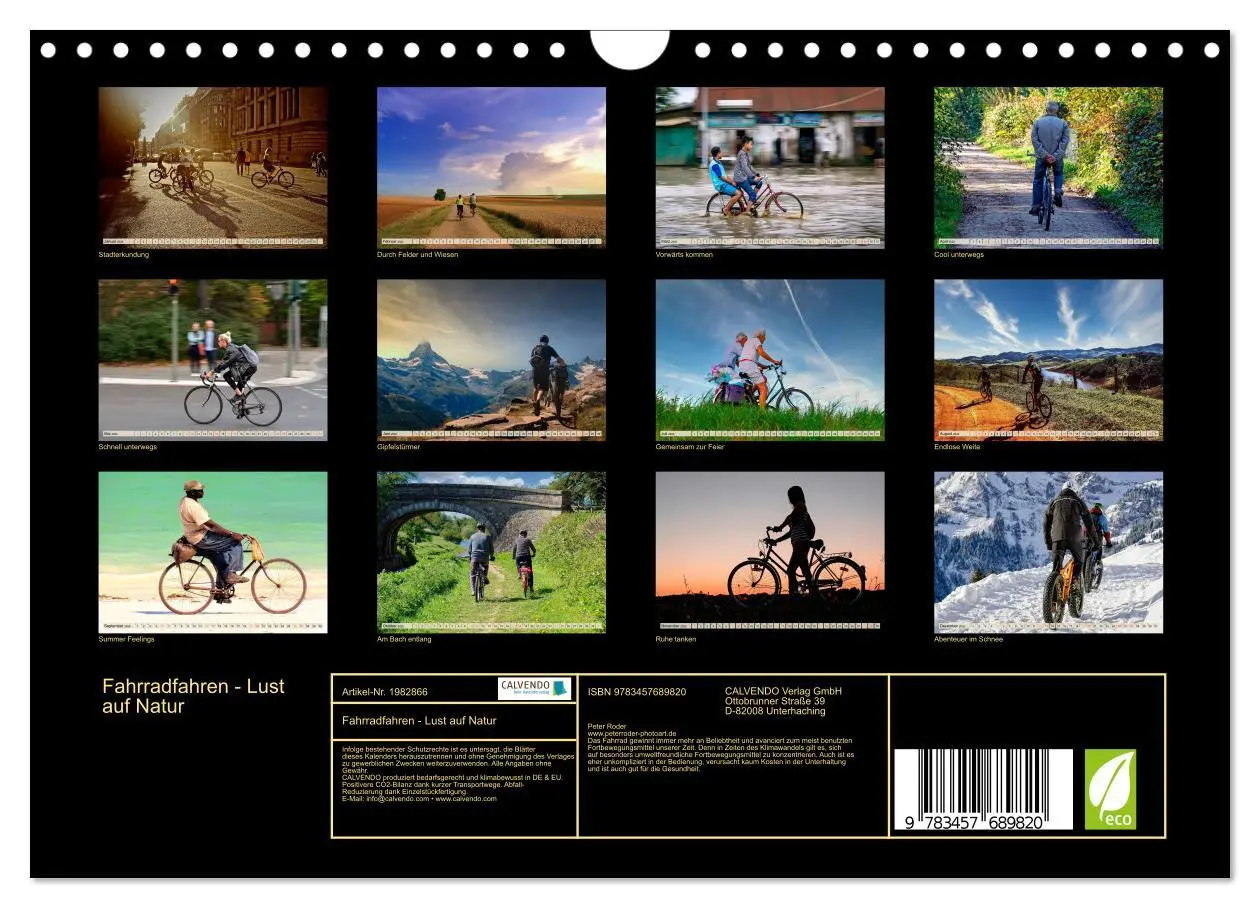 Bild: 9783457689820 | Fahrradfahren - Lust auf Natur (Wandkalender 2026 DIN A4 quer),...