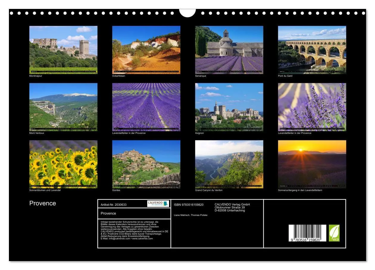 Bild: 9783516159820 | Provence (Wandkalender 2026 DIN A3 quer), CALVENDO Monatskalender