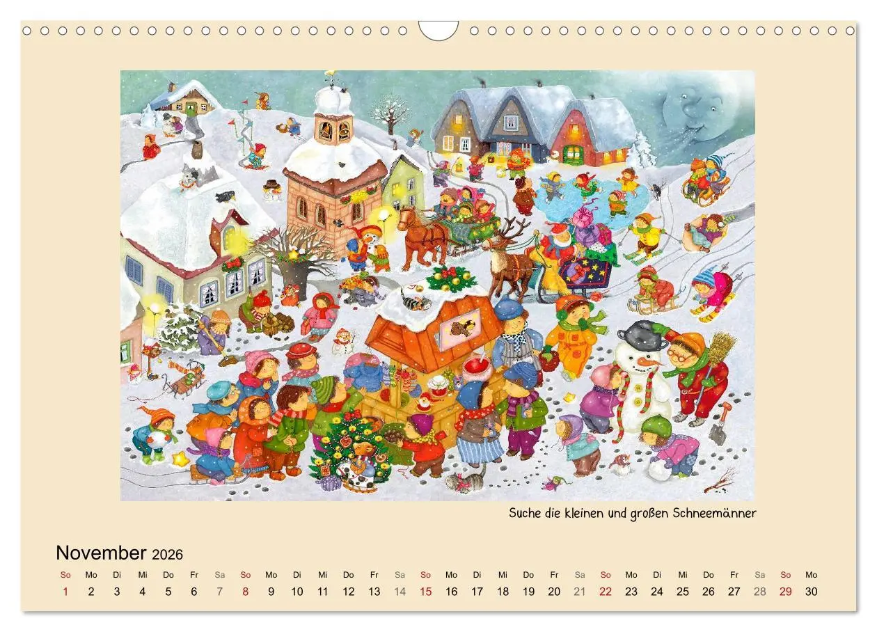 Bild: 9783516229820 | Wimmelbilder (Wandkalender 2026 DIN A3 quer), CALVENDO Monatskalender
