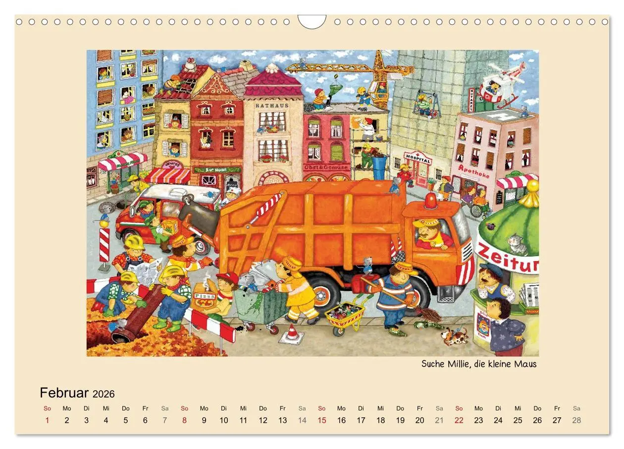 Bild: 9783516229820 | Wimmelbilder (Wandkalender 2026 DIN A3 quer), CALVENDO Monatskalender