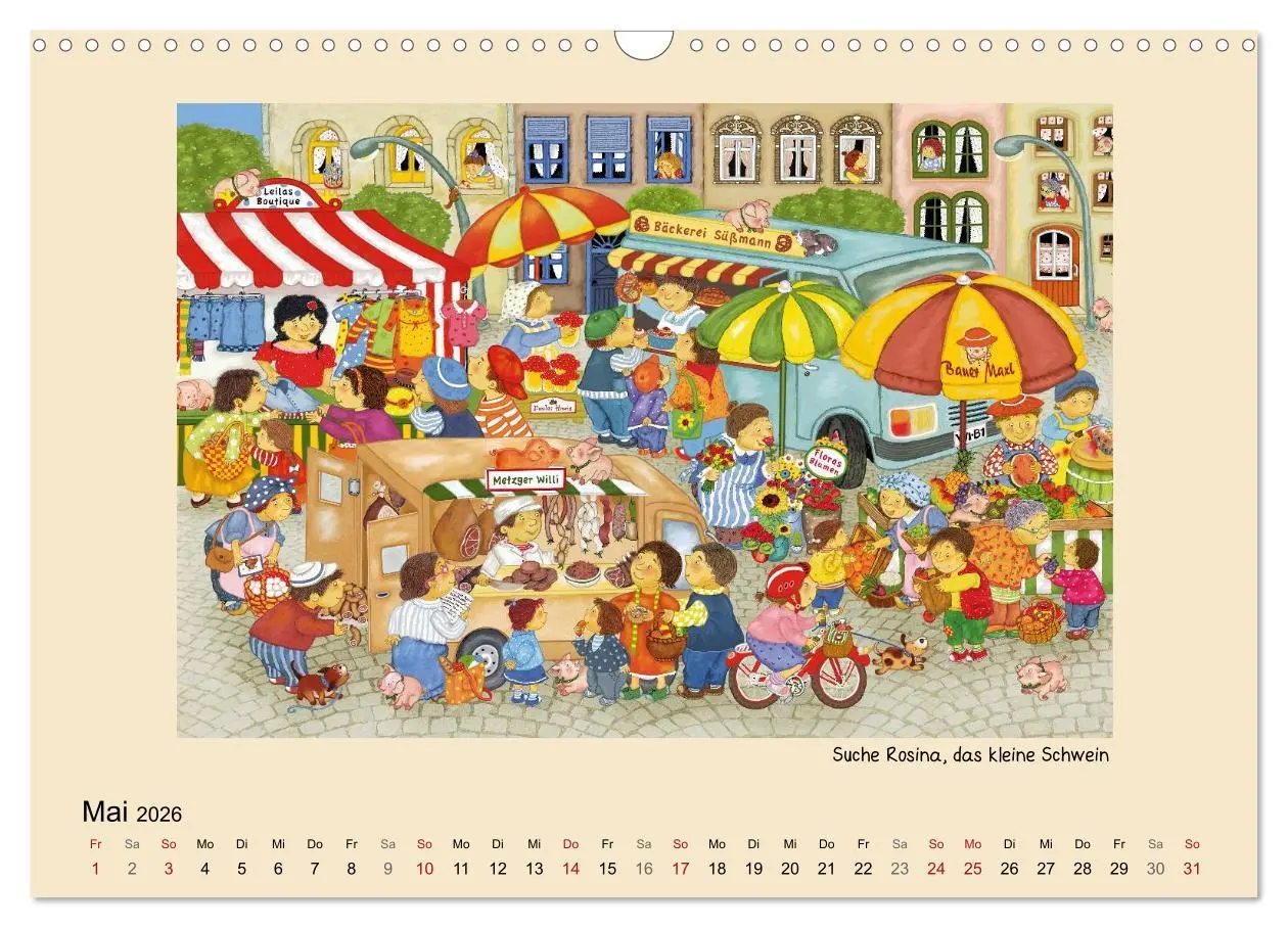 Bild: 9783516229820 | Wimmelbilder (Wandkalender 2026 DIN A3 quer), CALVENDO Monatskalender