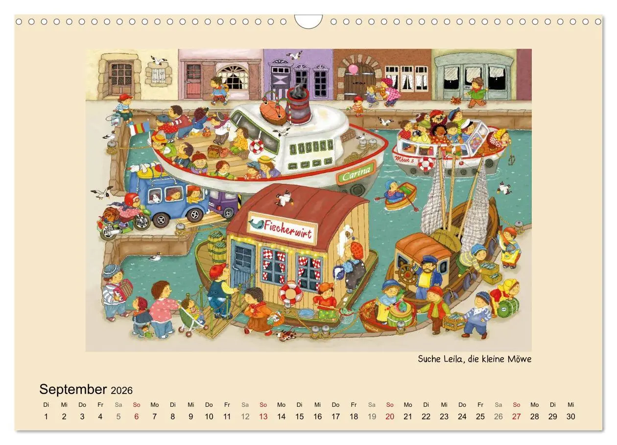 Bild: 9783516229820 | Wimmelbilder (Wandkalender 2026 DIN A3 quer), CALVENDO Monatskalender