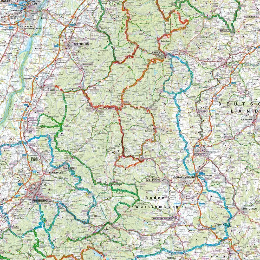 Bild: 9783707919820 | Schwarzwald, Motorradkarte 1:200.000, freytag &amp; berndt | berndt | 2022