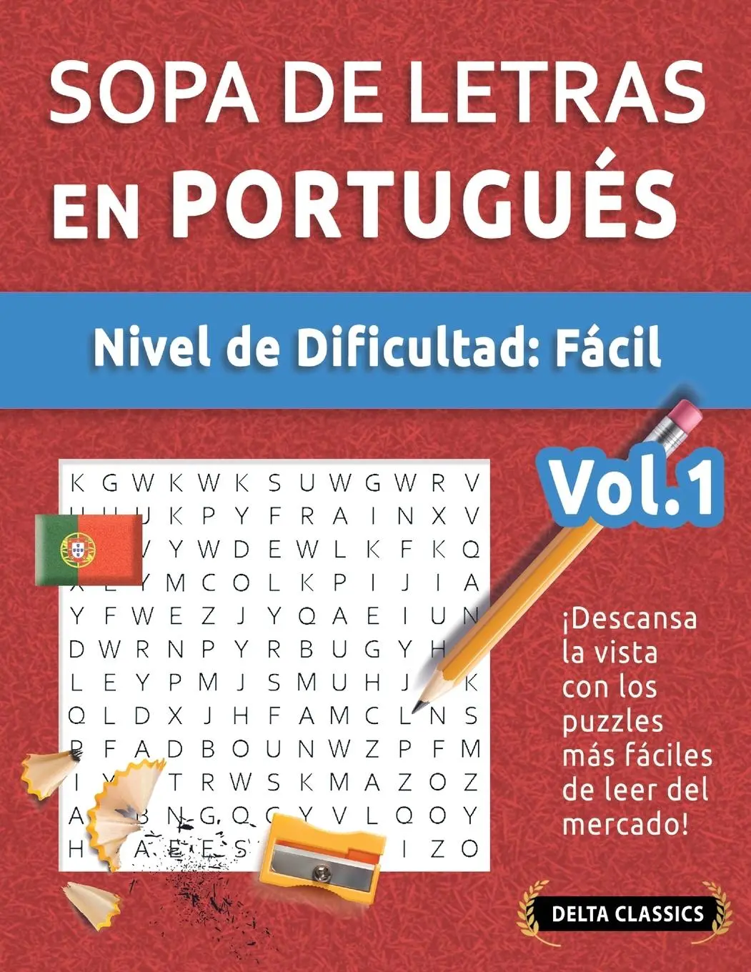 Cover: 9798349029820 | SOPA DE LETRAS EN PORTUGUÉS - NIVEL DE DIFICULTAD | Delta Classics
