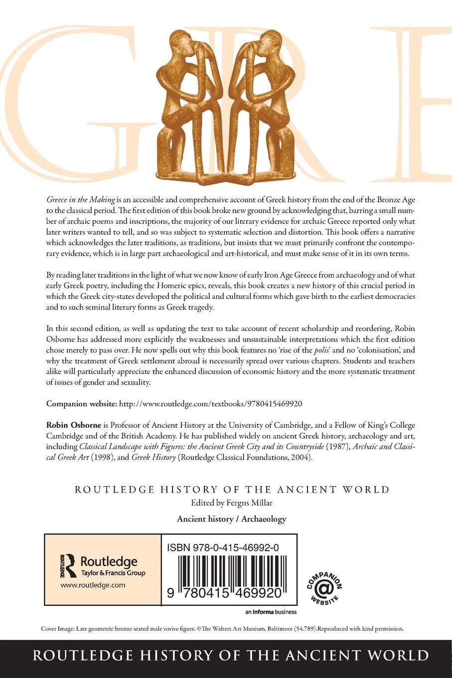 Rückseite: 9780415469920 | Greece in the Making 1200-479 BC | Robin Osborne | Taschenbuch | 2009