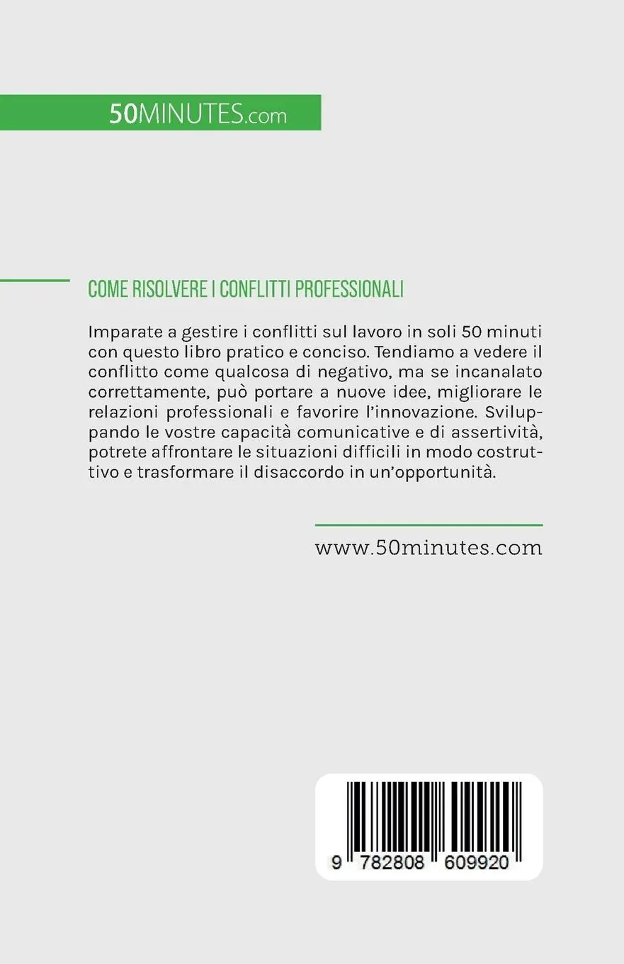Rückseite: 9782808609920 | Come risolvere i conflitti professionali | Claude Matoux | Taschenbuch