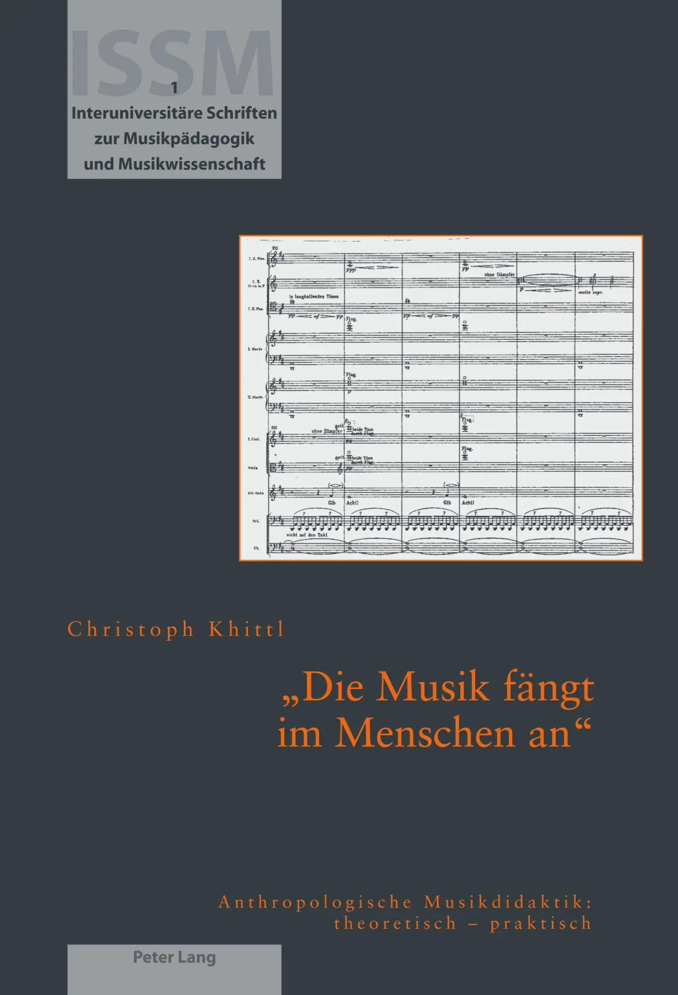 Cover: 9783039109920 | 'Die Musik fängt im Menschen an' | Christoph Khittl | Taschenbuch