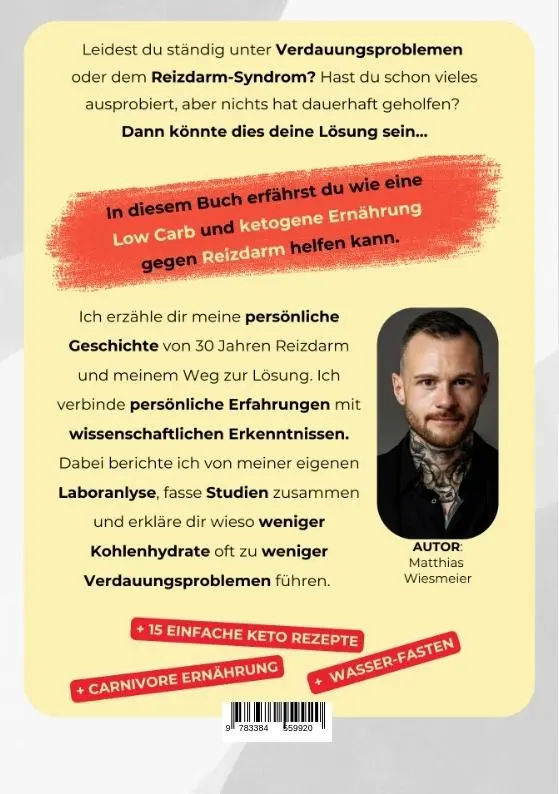 Rückseite: 9783384559920 | Keto gegen Reizdarm | Mein persönlicher Erfolg | Matthias Wiesmeier