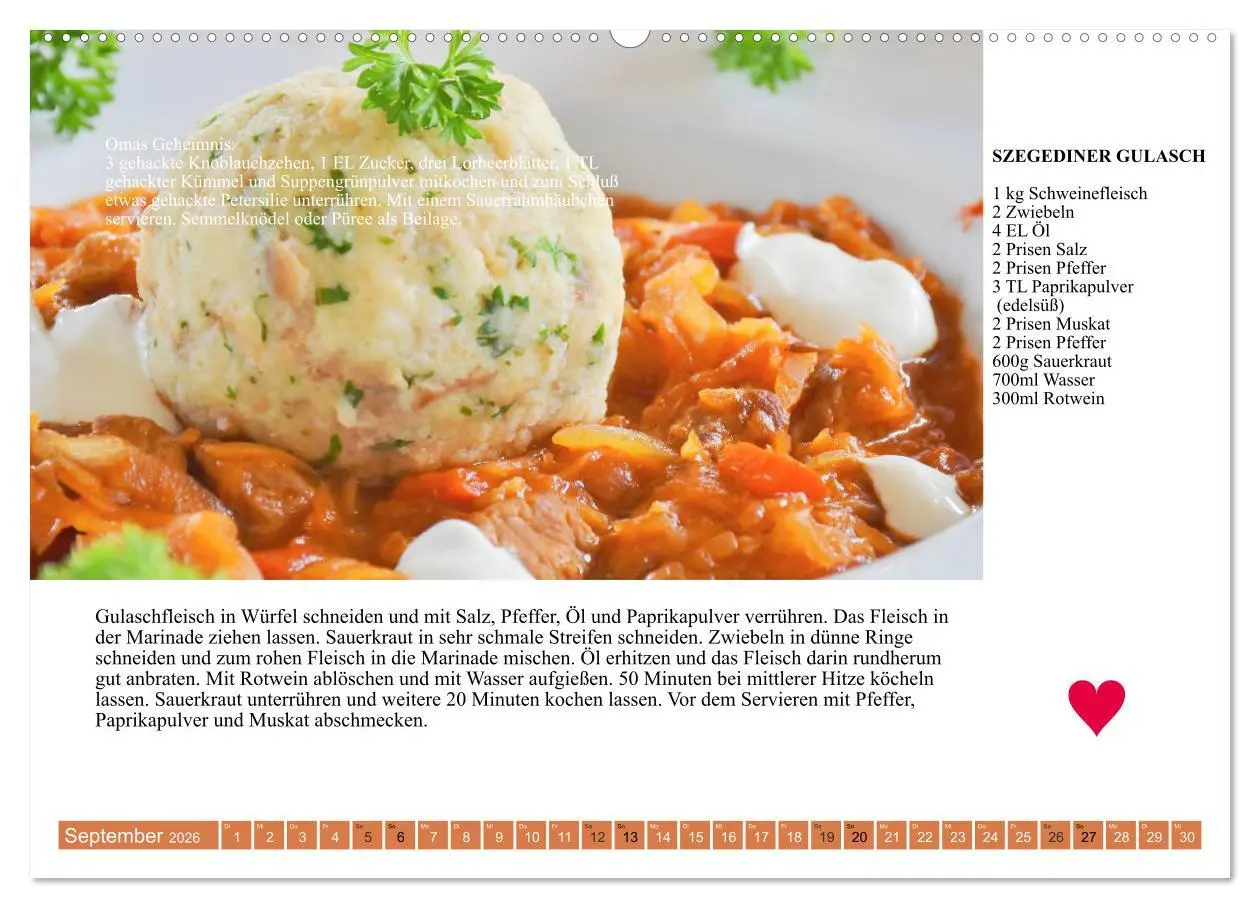 Bild: 9783457679920 | Österreichische Hauptgerichte. Küchenkalender mit den Klassikern!...