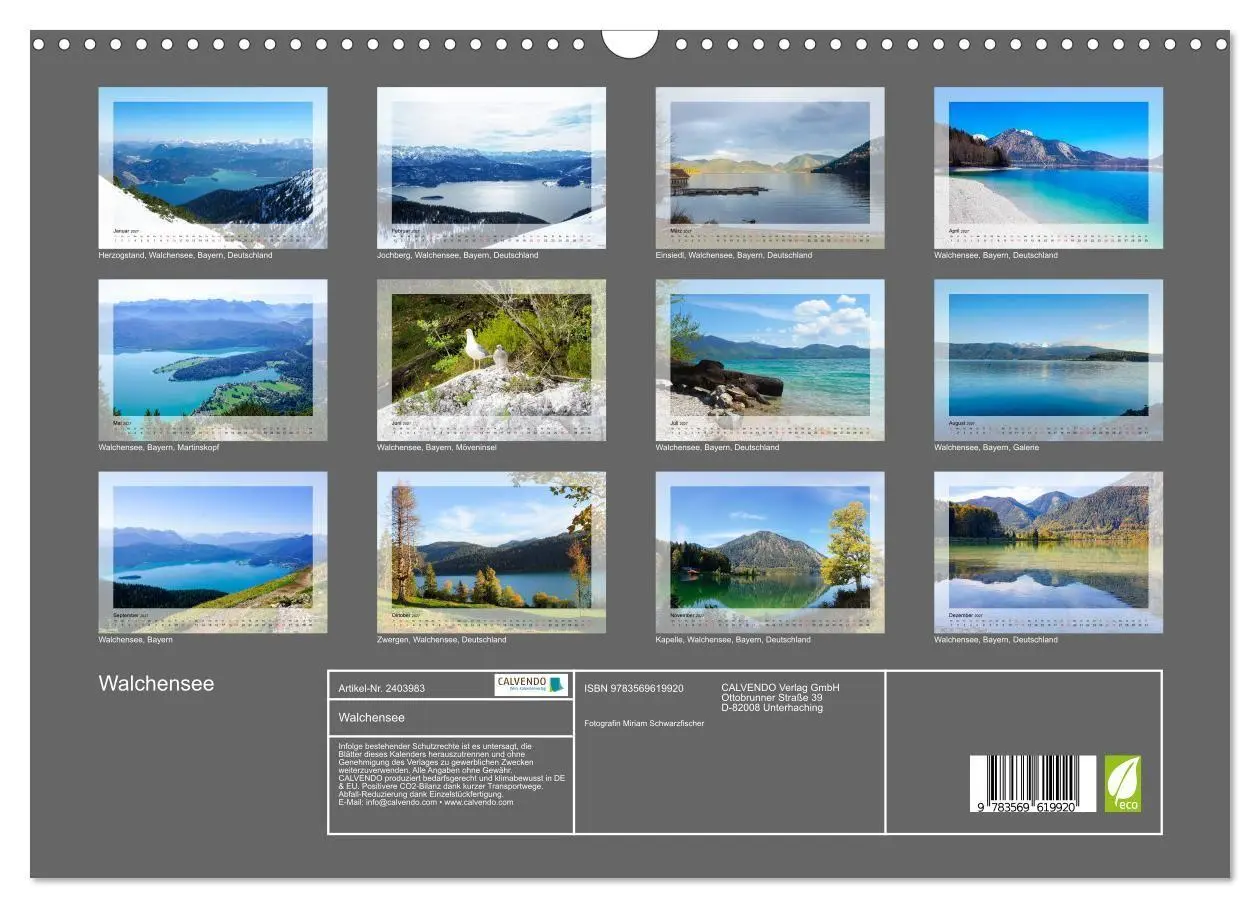 Bild: 9783569619920 | Walchensee (Wandkalender 2027 DIN A3 quer), CALVENDO Monatskalender