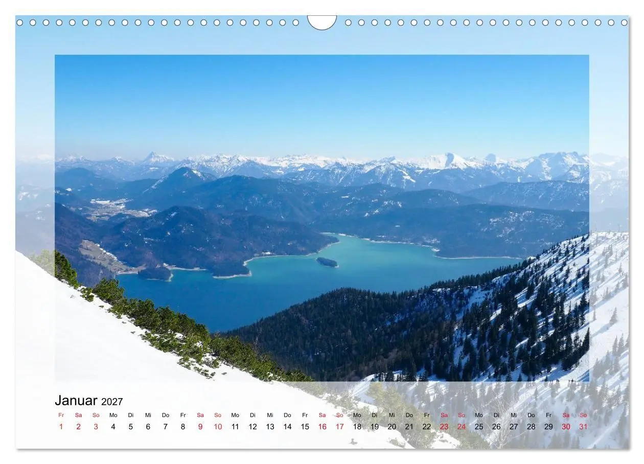 Bild: 9783569619920 | Walchensee (Wandkalender 2027 DIN A3 quer), CALVENDO Monatskalender