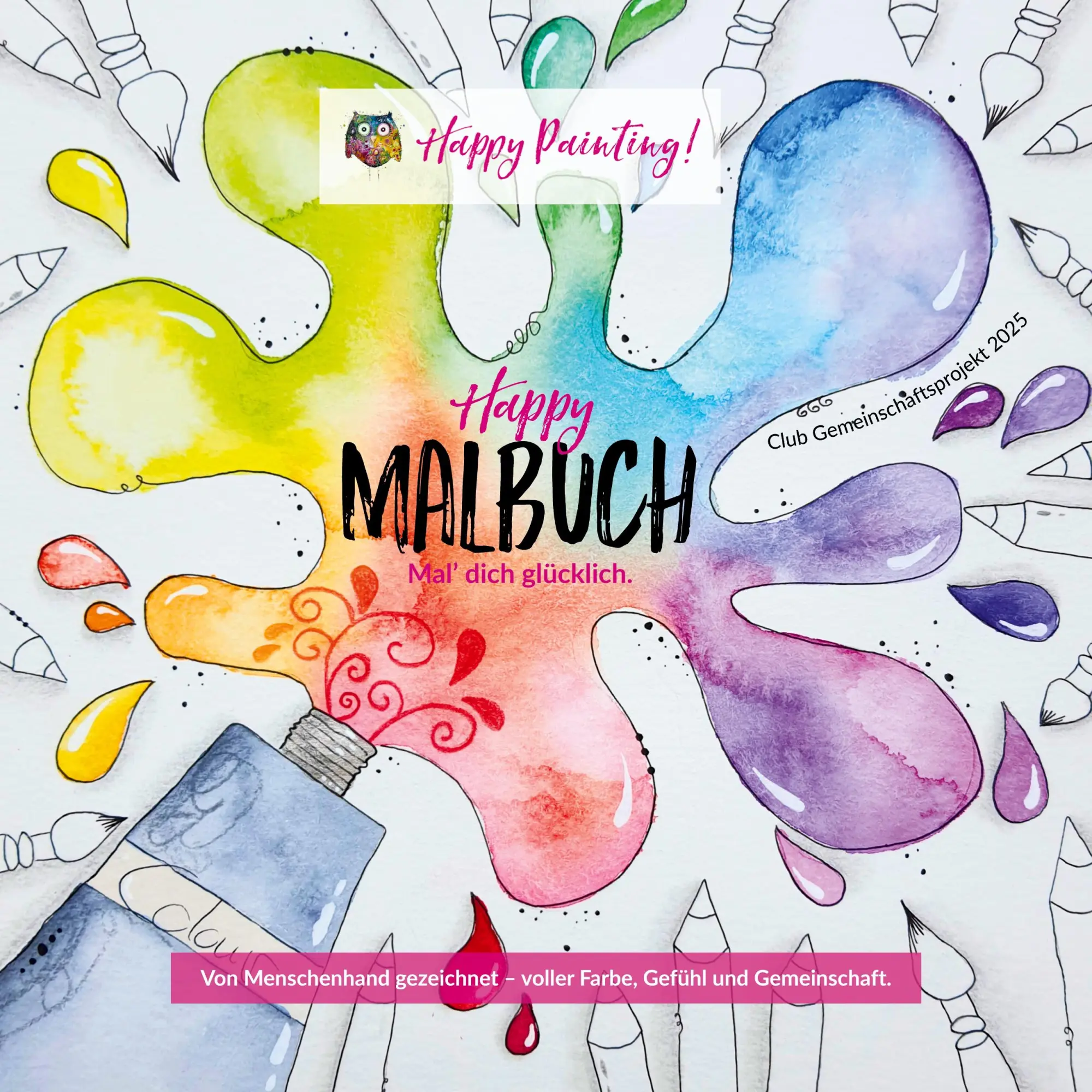 Cover: 9783695109920 | Happy Malbuch | Mal' dich glücklich | Elke Höller (u. a.) | Buch