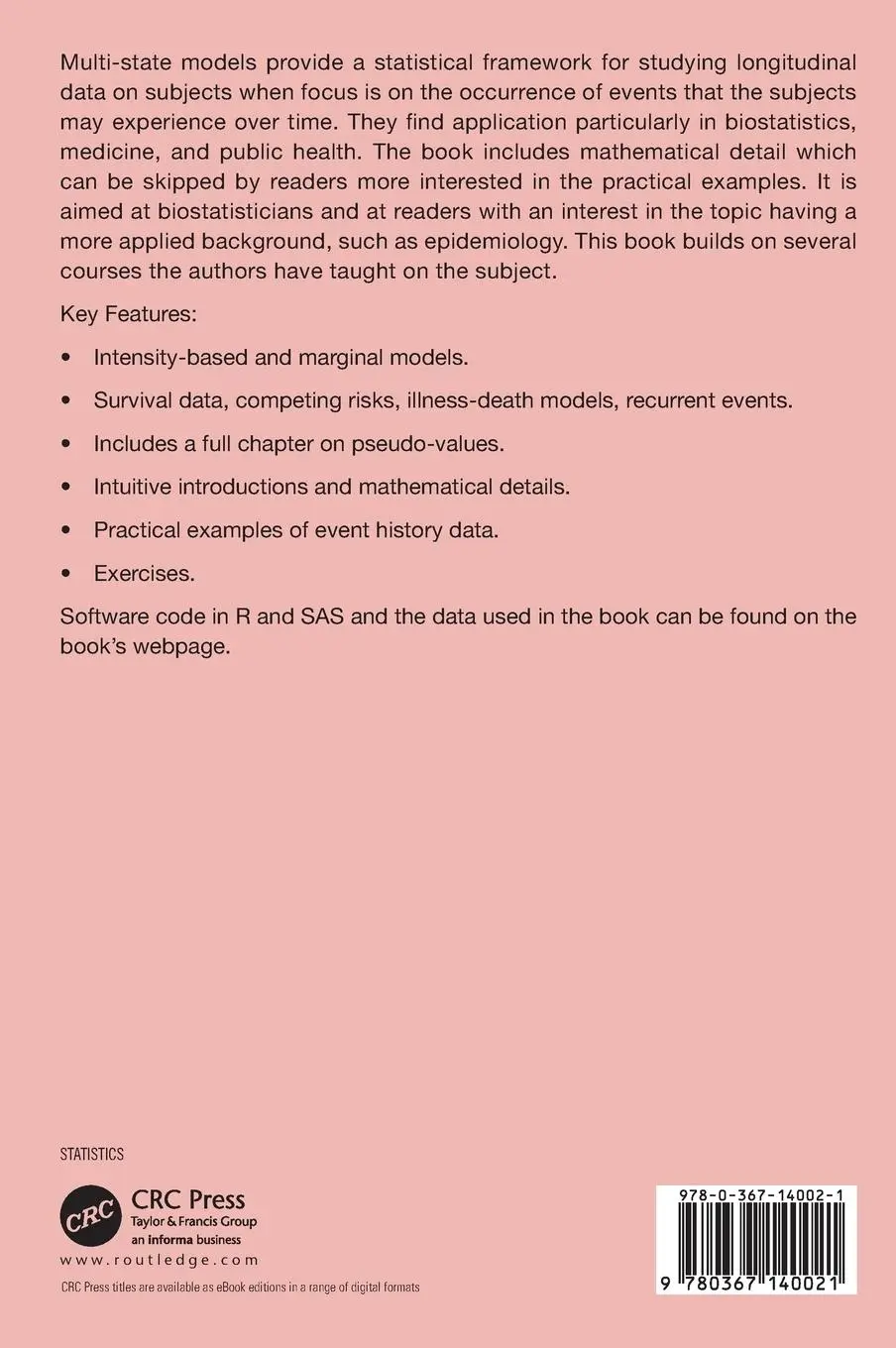 Rückseite: 9780367140021 | Models for Multi-State Survival Data | Rates, Risks, and Pseudo-Values