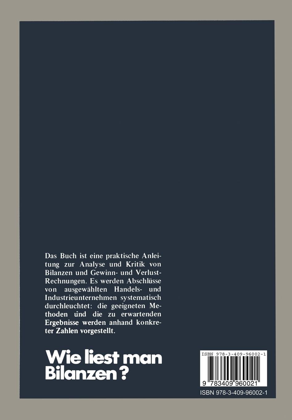 Rückseite: 9783409960021 | Wie liest man Bilanzen? | Erwin Beyer | Taschenbuch | 106 S. | Deutsch