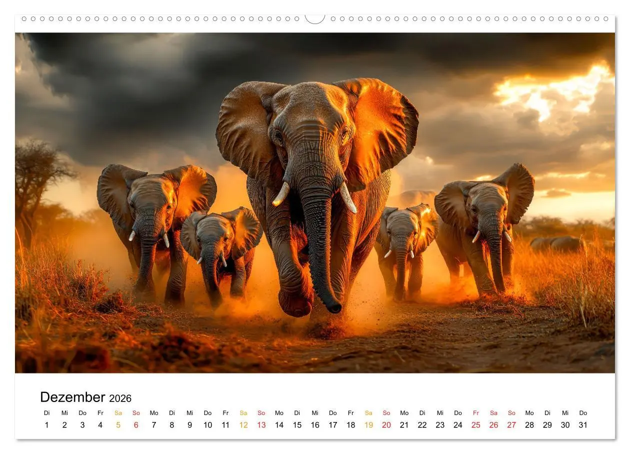Bild: 9783457310021 | Elefanten - Riesen der Wildnis (hochwertiger Premium Wandkalender...
