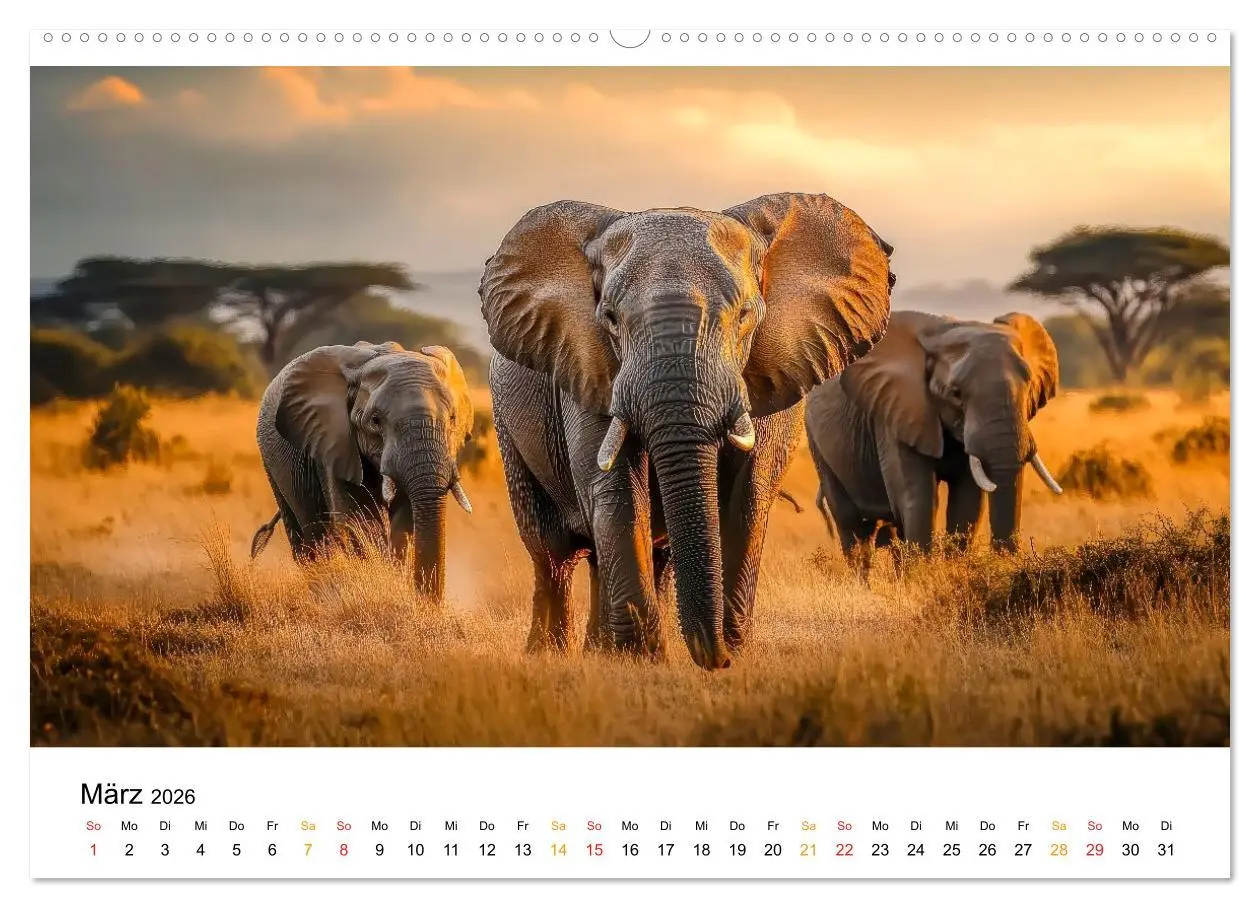 Bild: 9783457310021 | Elefanten - Riesen der Wildnis (hochwertiger Premium Wandkalender...