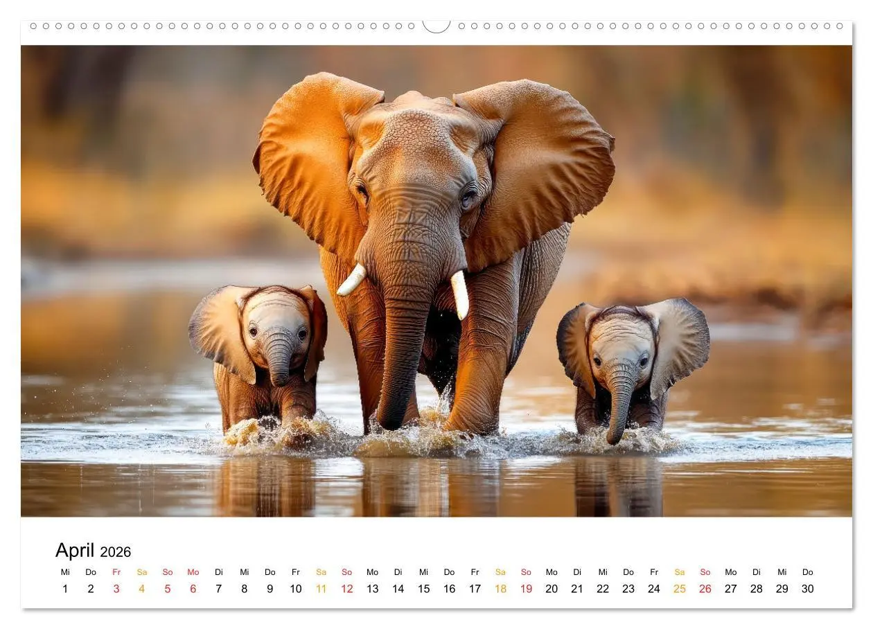 Bild: 9783457310021 | Elefanten - Riesen der Wildnis (hochwertiger Premium Wandkalender...
