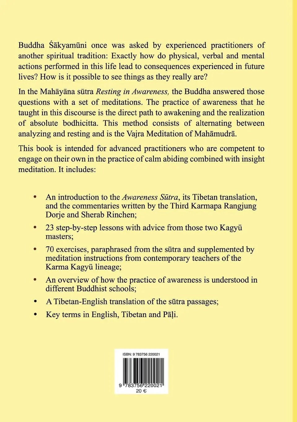 Rückseite: 9783756220021 | Resting in Awareness | Mahamudra and Satipatthana. Meditations | Buch