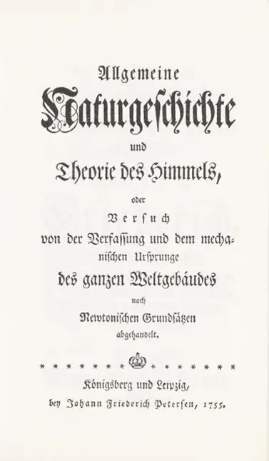 Cover: 9783891310021 | Allgemeine Naturgeschichte und Theorie des Himmels | Immanuel Kant