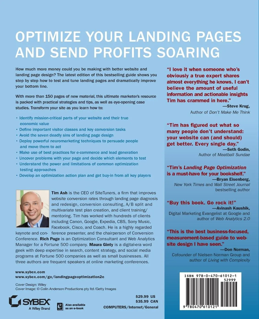 Rückseite: 9780470610121 | Landing Page Optimization | Tim Ash (u. a.) | Taschenbuch | 480 S.