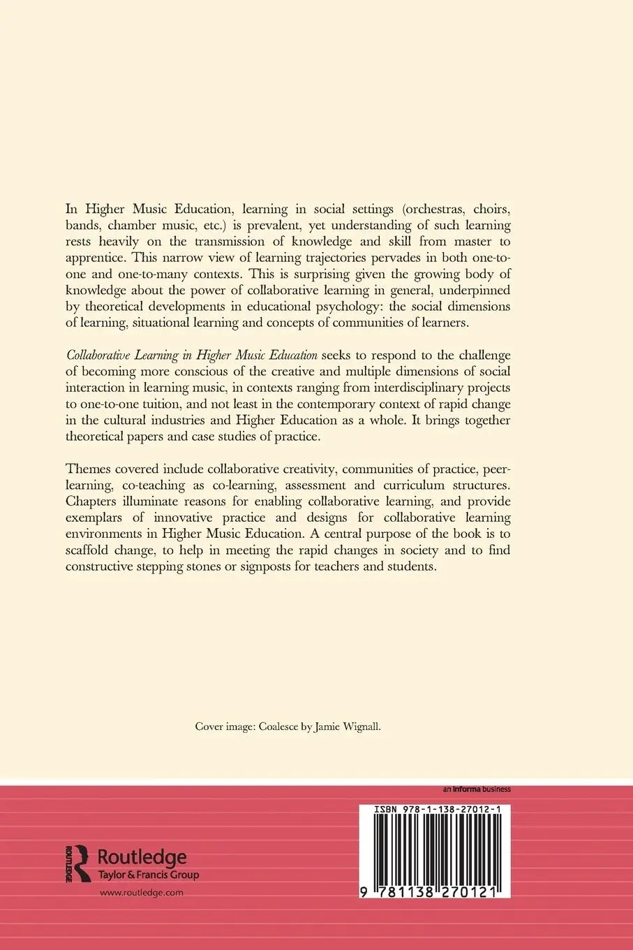 Rückseite: 9781138270121 | Collaborative Learning in Higher Music Education | Gaunt (u. a.)