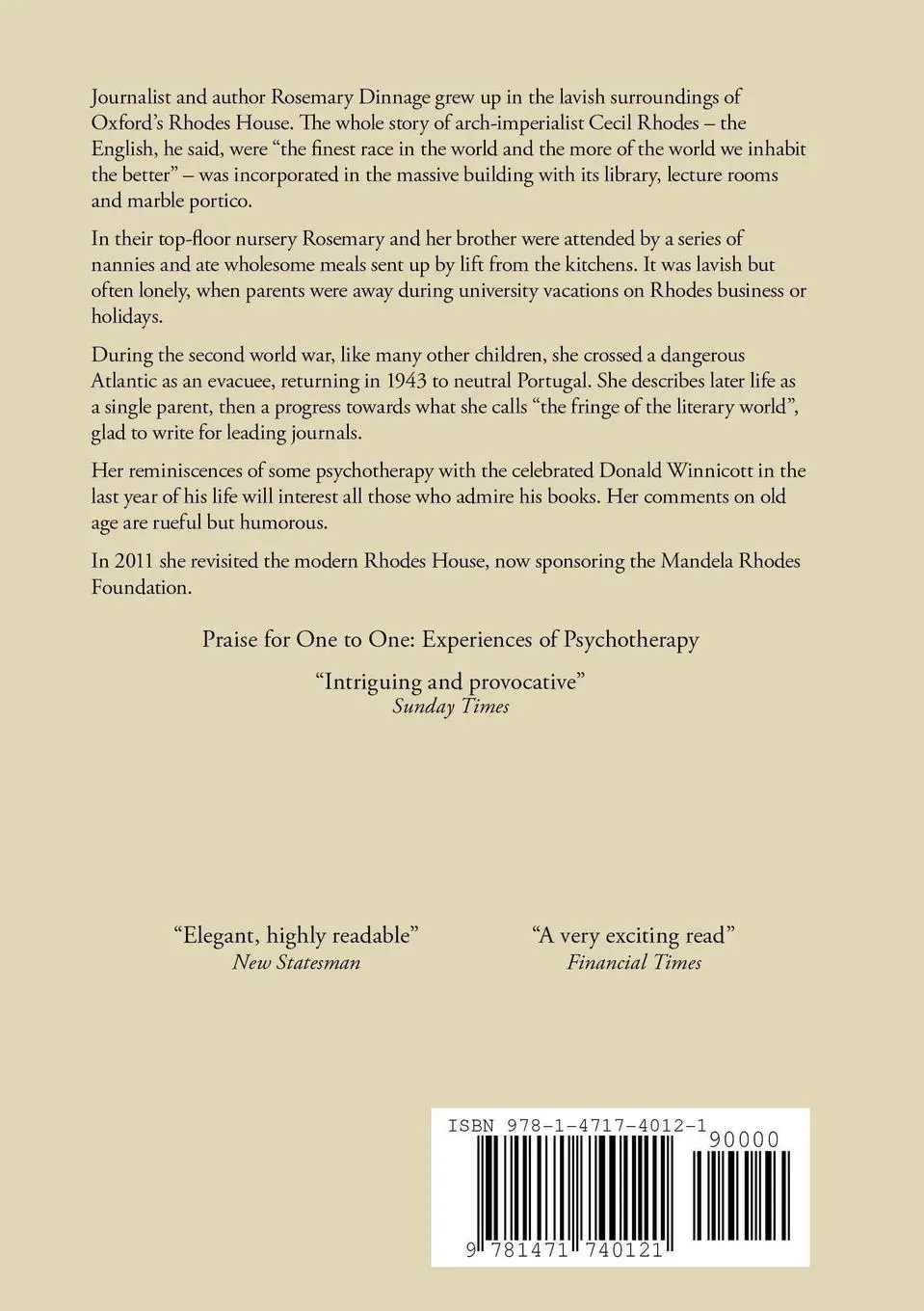 Rückseite: 9781471740121 | The Long Vacation | Rosemary Dinnage | Taschenbuch | Englisch | 2012