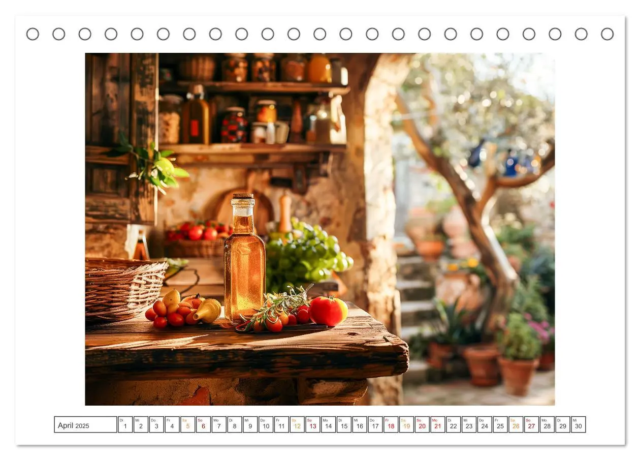 Bild: 9783383810121 | Mediterrane Küche (Tischkalender 2025 DIN A5 quer), CALVENDO...