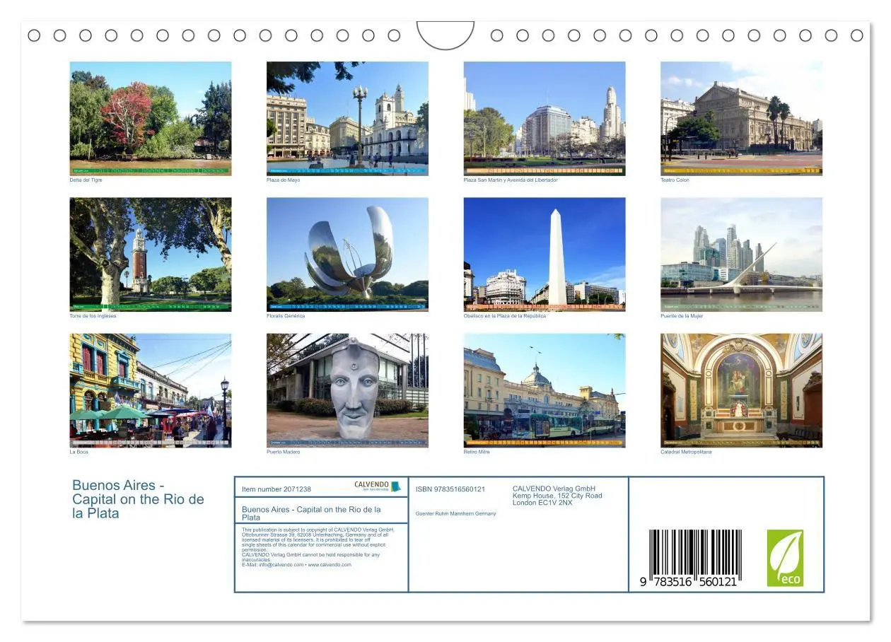 Bild: 9783516560121 | Buenos Aires - Capital on the Rio de la Plata (Wall Calendar 2026...