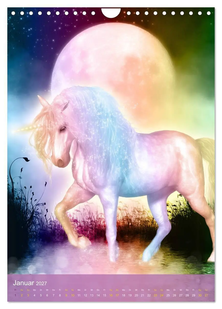 Bild: 9783569720121 | Zauberhaft liebe Einhörner - Kalender (Wandkalender 2027 DIN A4...