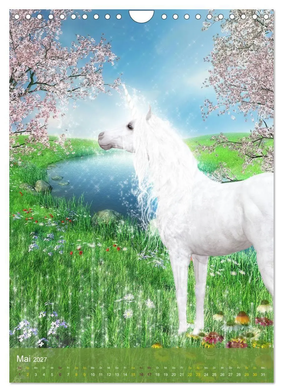 Bild: 9783569720121 | Zauberhaft liebe Einhörner - Kalender (Wandkalender 2027 DIN A4...