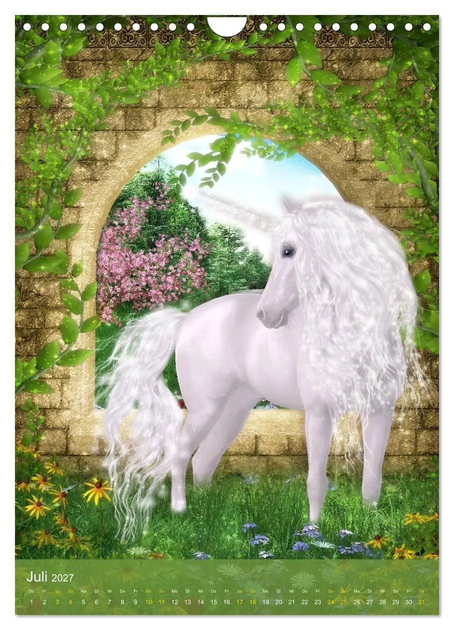 Bild: 9783569720121 | Zauberhaft liebe Einhörner - Kalender (Wandkalender 2027 DIN A4...